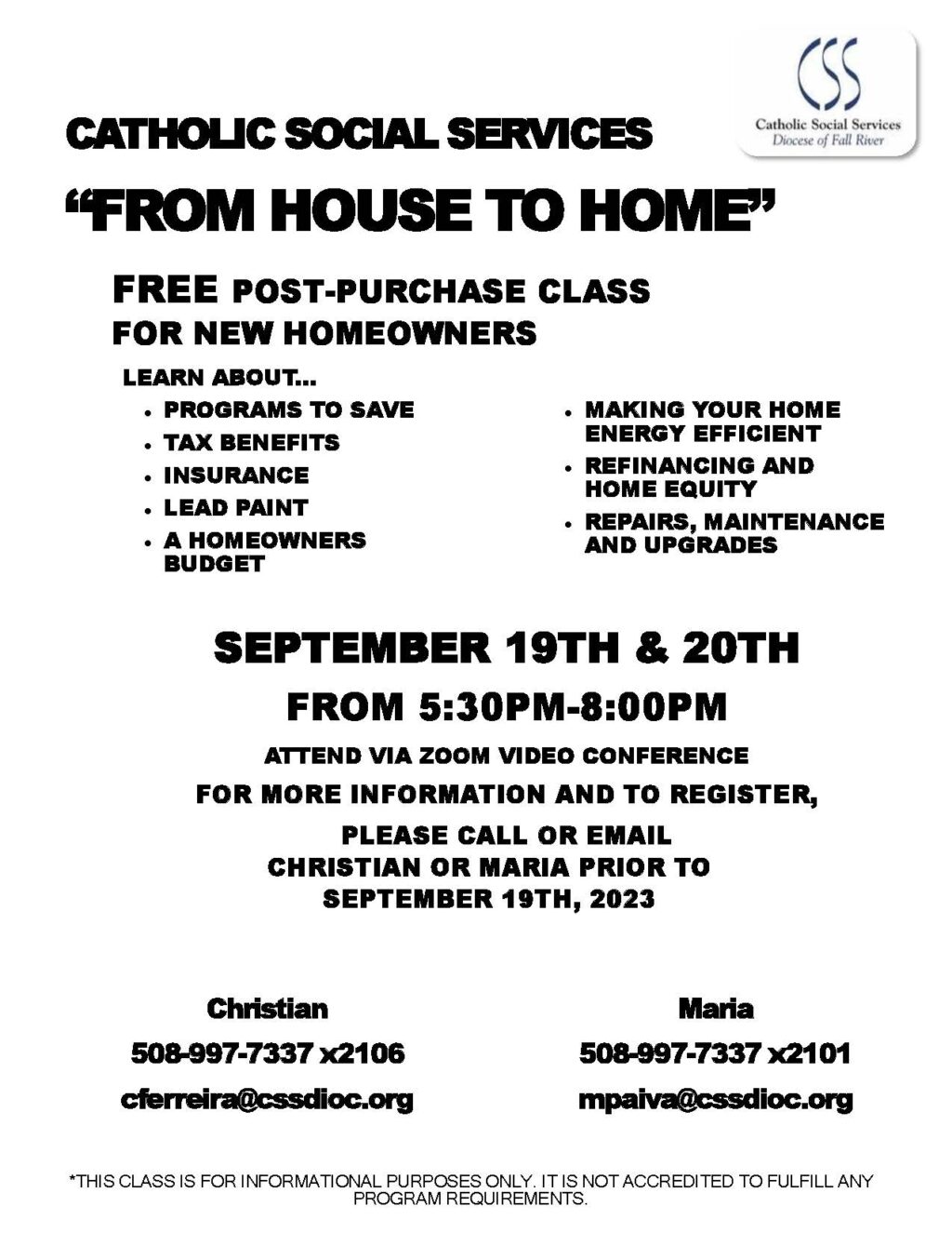 From House to Home | A Free Zoom Information Session For New Homeowners
