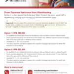 Down Payment Assistance from MassHousing flyer image